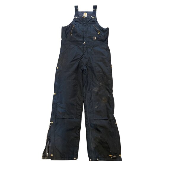 Carhartt Extremes Overalls Mens R33 34×34 Insulated Alaska rugged Black Bib - Picture 1 of 10